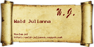Wald Julianna névjegykártya